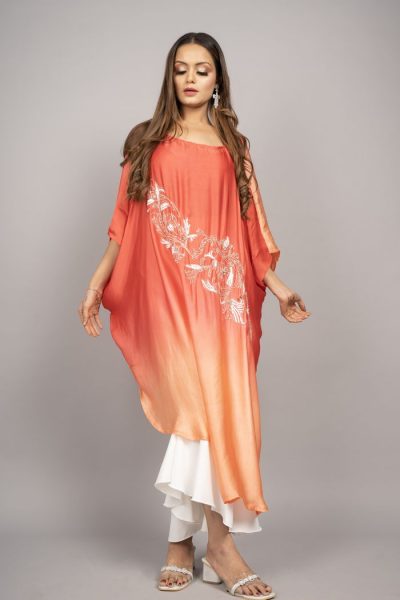 cowl satin tunic