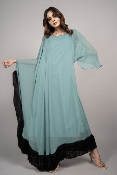 one side tassel kaftan